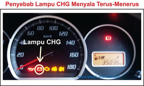 Lampu indikator mesin sepeda motor menyala